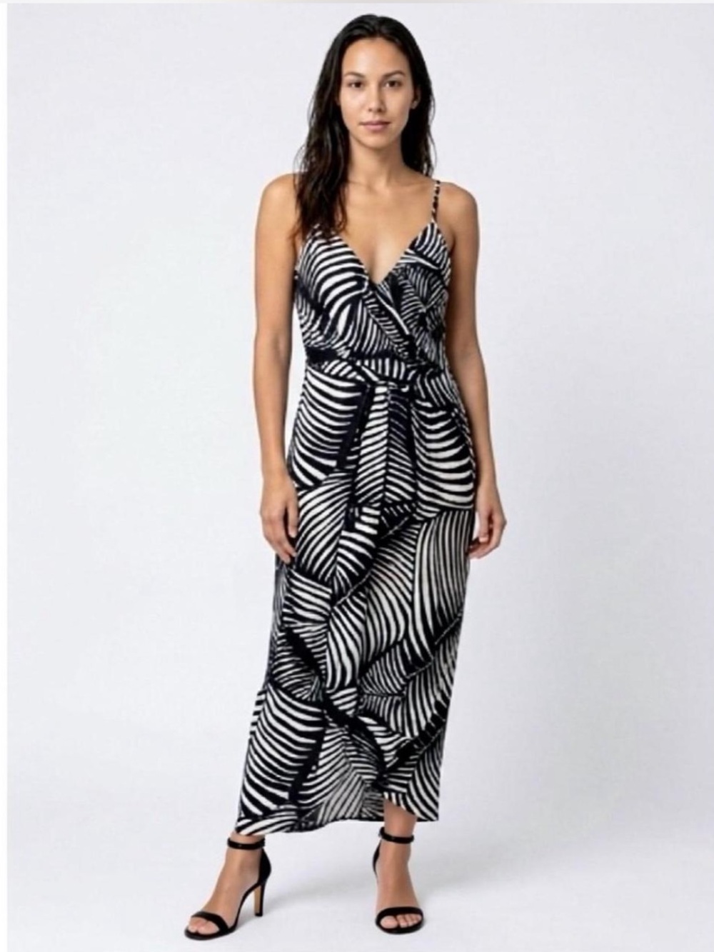 Ann Taylor Zebra Print Wrap Maxi Dress NWT